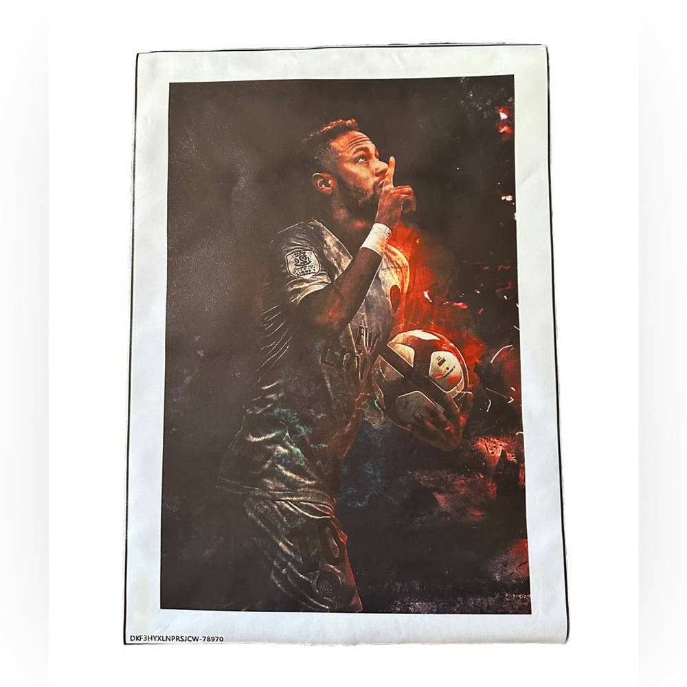 Brazil Neymar Art Poster Canvas Print Unframed